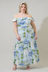 Sloane Floral Ursa Off the Shoulder Maxi Dress Curve